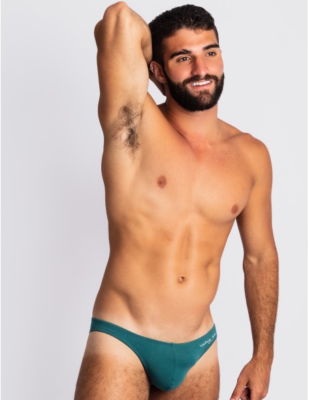 The Micro Briefs of Walking Jack in navy blue. These men's bikinis