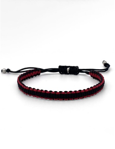 Zosimi Beads - Square Knot Βραχιόλι - Μαύρο και Κόκκινο