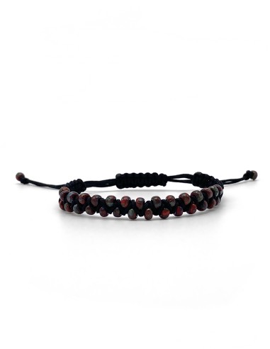 Zosimi Beads - Zig Zag Bracelet - Red Garnet Picasso