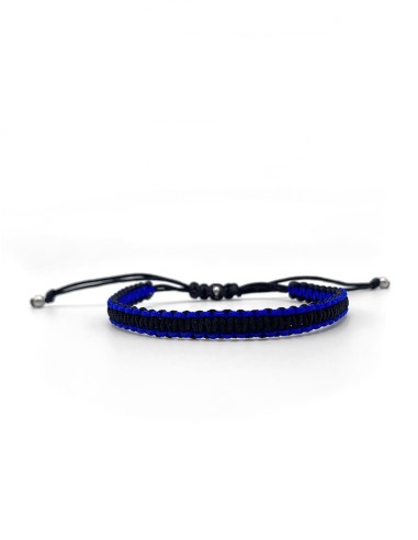 Zosimi Beads - Square Knot Bracelet - Black and Blue