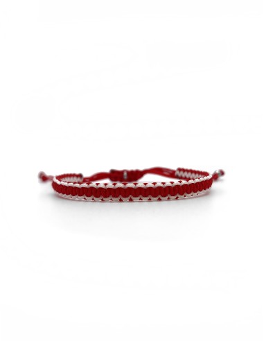 Zosimi Beads - Square Knot Bracelet - Red and White