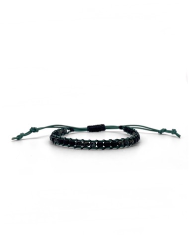 Zosimi Beads - Leather Bracelet - Turquoise with Black and Picasso Smoky Black Beads