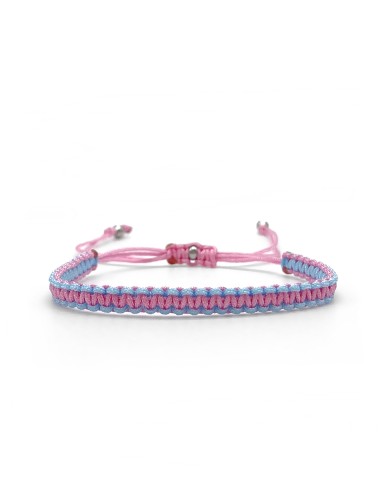 Zosimi Beads - Square Knot Bracelet - Pink and Blue