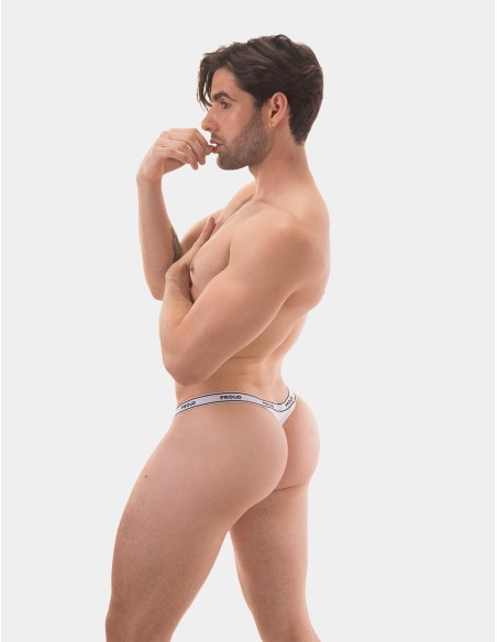 Barcode Berlin - Rib Thong Proud B - White