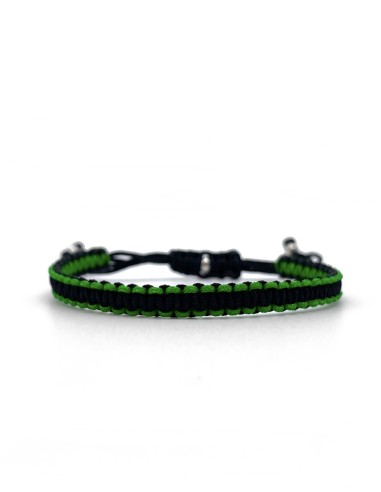 Zosimi Beads - Square Knot Bracelet - Black and Green