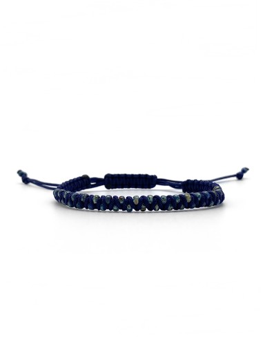 Zosimi Beads - Zig Zag Bracelet - Navy Blue and Montana Blue Picasso