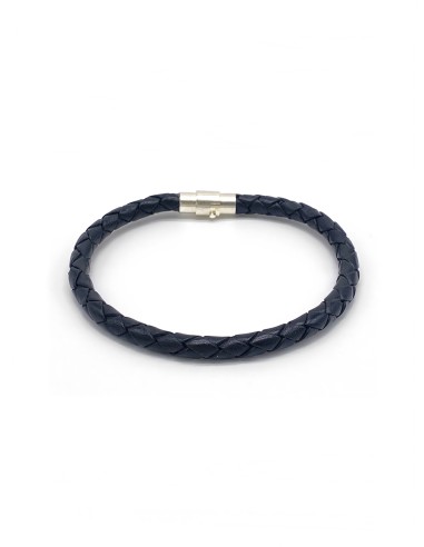Zosimi Beads - Magnetic Braided Black Leather Bracelet