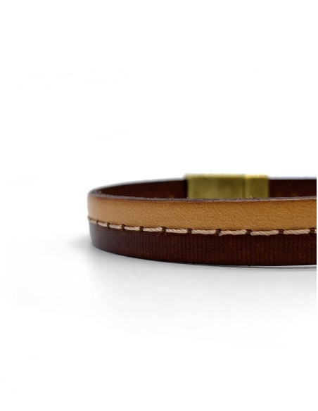 Zosimi Beads - Magnetic Mocha Caramel Leather Bracelet