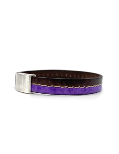 Zosimi Beads - Magnetic Coffee Violet Leather Bracelet