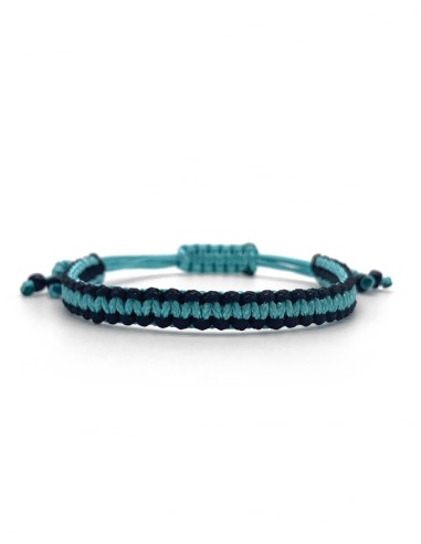 Zosimi Beads - Square Knot Bracelet - Turquoise and Black
