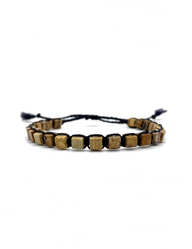 Zosimi Beads - Cubes Gemstone Bracelet - Picture Jasper