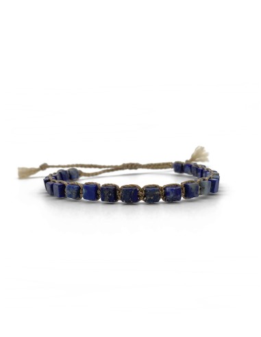 Zosimi Beads - Cubes Gemstone Bracelet - Lapis Lazuli