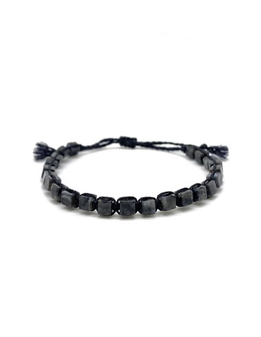 Zosimi Beads - Cubes Gemstone Bracelet - Labradorite
