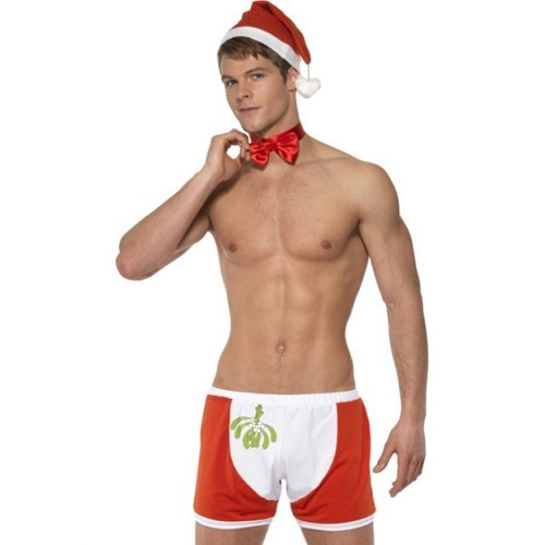 Mistletoe Boxer Briefs: Men's Christmas Outfits, Tipsy Elves