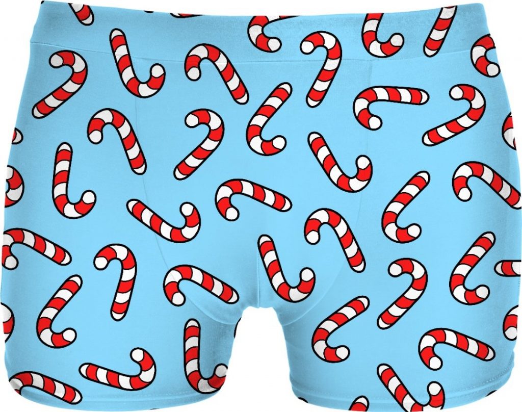 Mens CHRISTMAS CANDY CANE String Thong Male Underwear